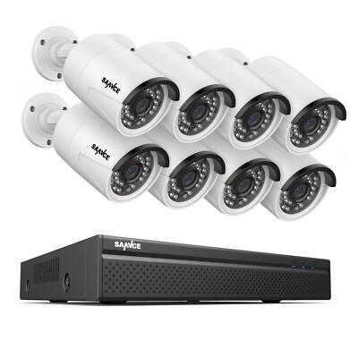 SANNCE 8CH 8MP 4K NVR 5MP Audio POE IP Security Camera System Motion Detection