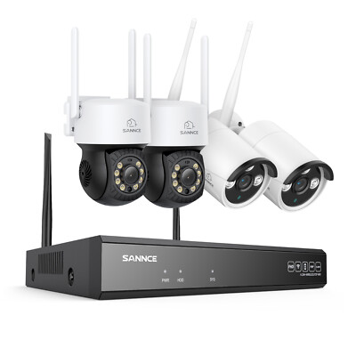 SANNCE 10CH NVR 5MP PT AI WIFI Security Camera System Two Way Audio Color Night