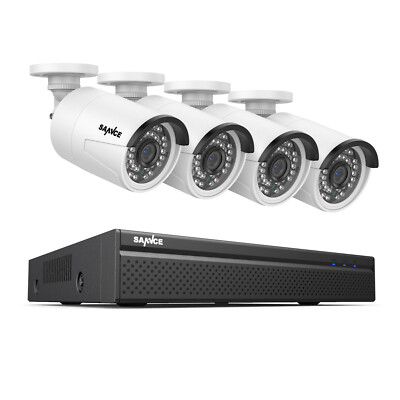 SANNCE 8CH 4K NVR 3MP POE Security IP Camera System Two Way Audio AI Detection