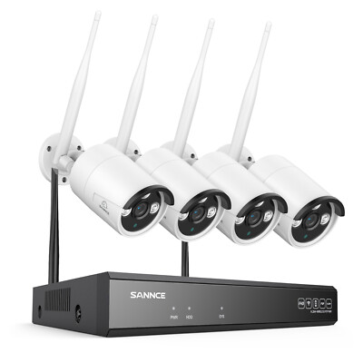 SANNCE Wireless 5MP 8CH NVR 3MP Two Way Audio AI Security Camera System Outdoor