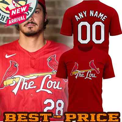 Custom Name & Number St. Louis Cardinals Red The Lou 2024 City Connect T-Shirt