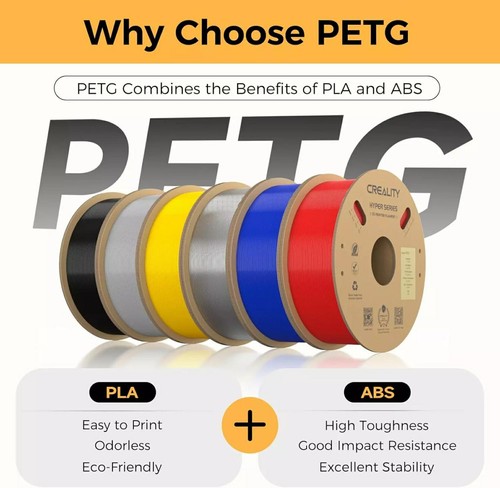 Creality PETG Filament 1.75mm, Hyper PETG Filament High Speed 30-600mm/s 1KG