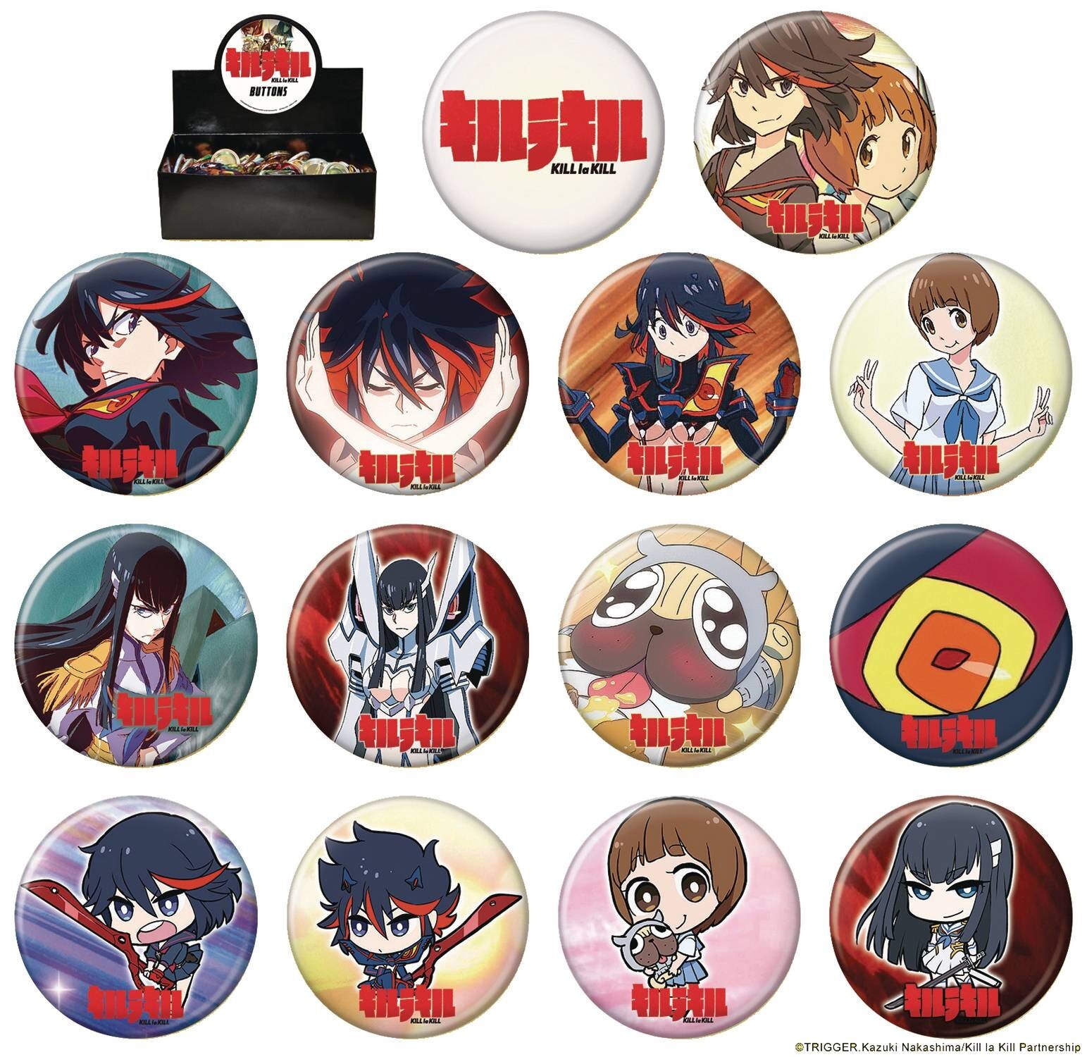 ATA BOY KILL LA KILL BUTTON PIN SET (14 PIECE LOT ASSORTMENT) NEW U.S.