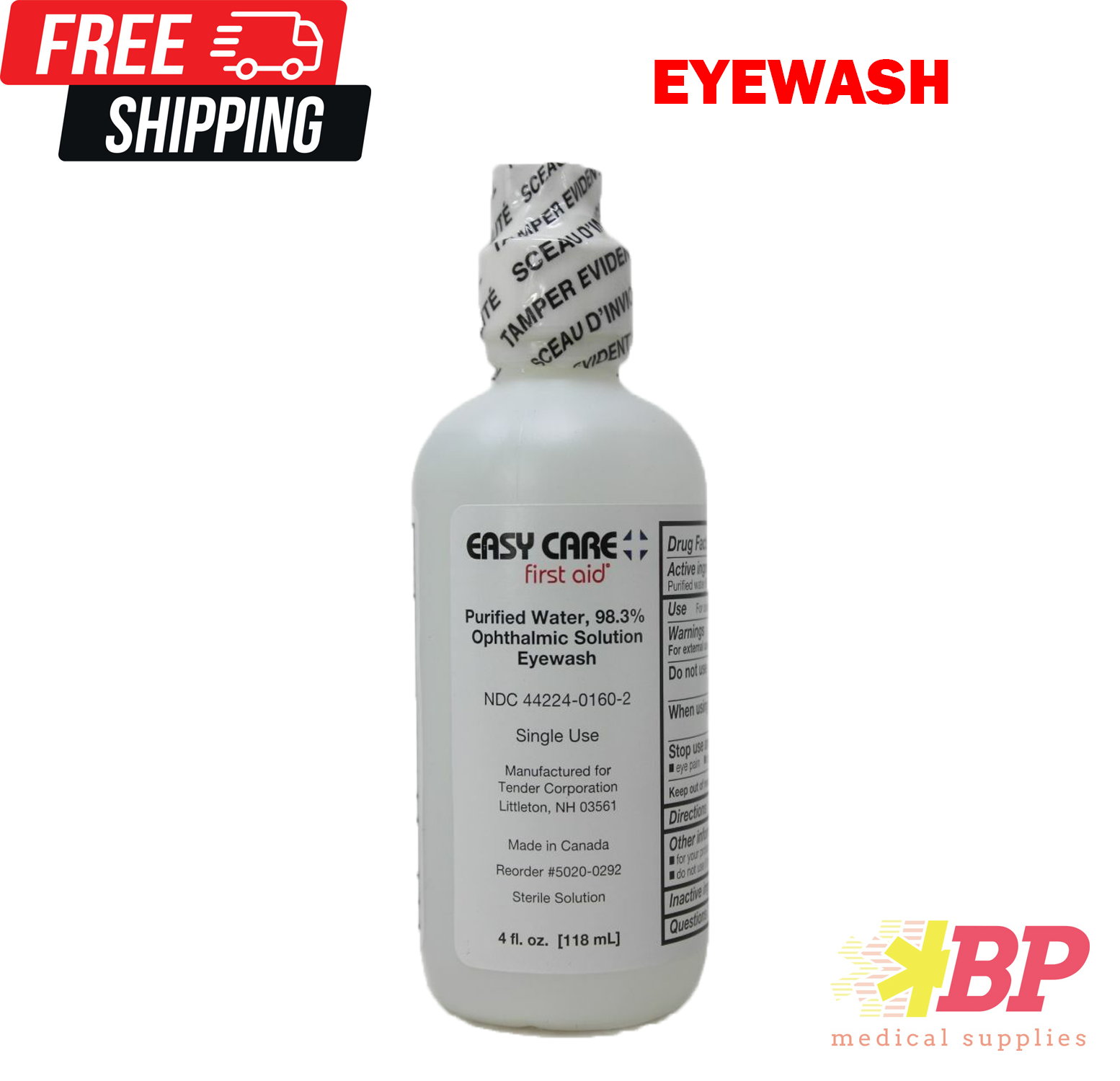 Emergency First Aid Eye Wash - 4 oz