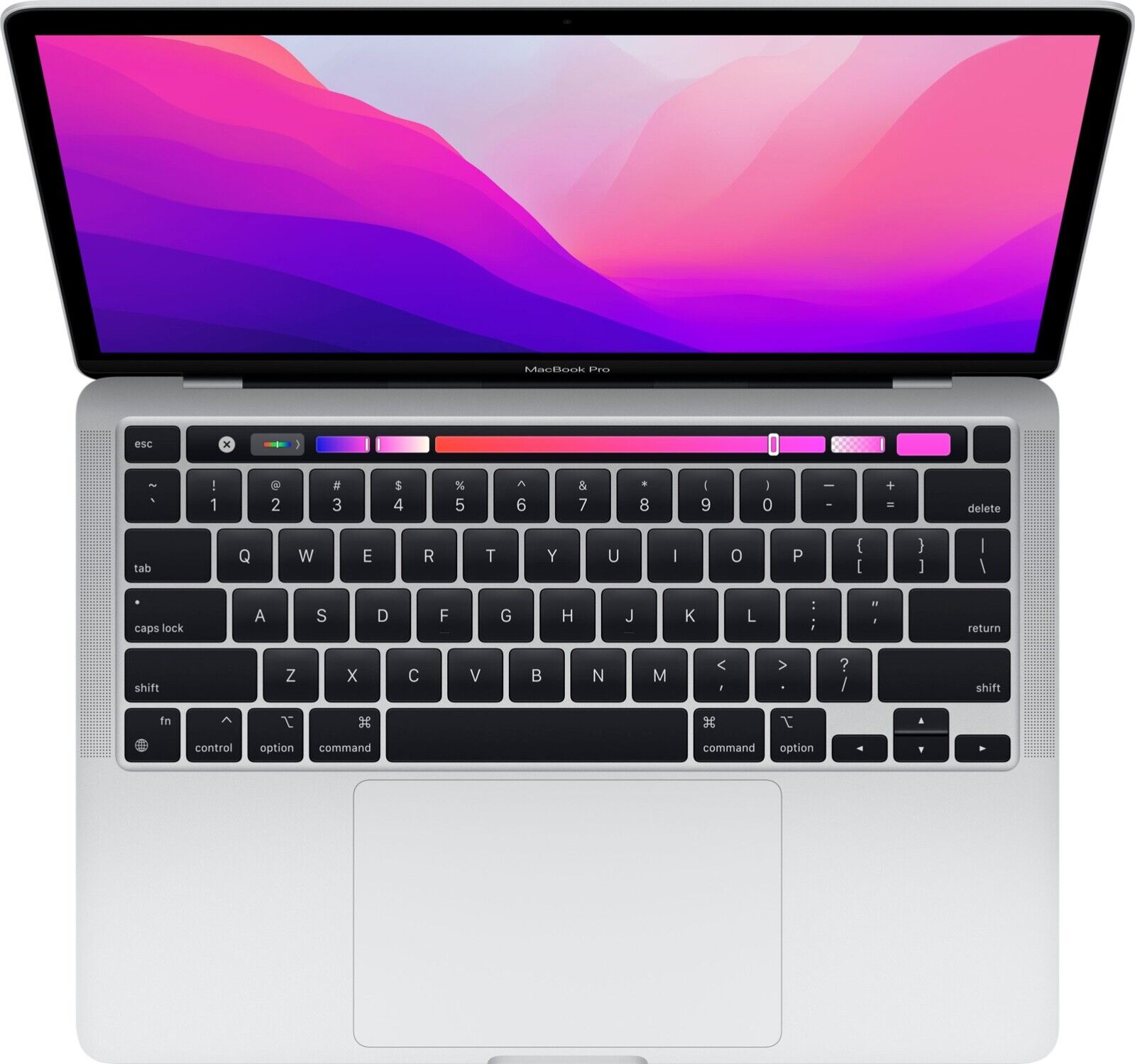 Сертифицированный Apple MacBook Pro 13 дюймов 2022 г. (чип M2, твердотельный накопитель 1 ТБ, ОЗУ 24 ГБ), серебристый