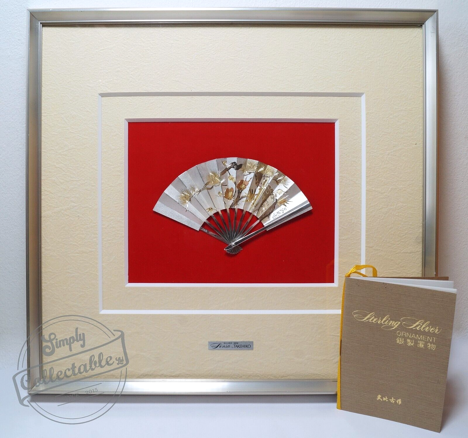 Vintage Japanese - 999 Pure Silver Fan Sensu By Seki Vintage Japanese - 999 Pure Silver Fan Sensu By Seki
