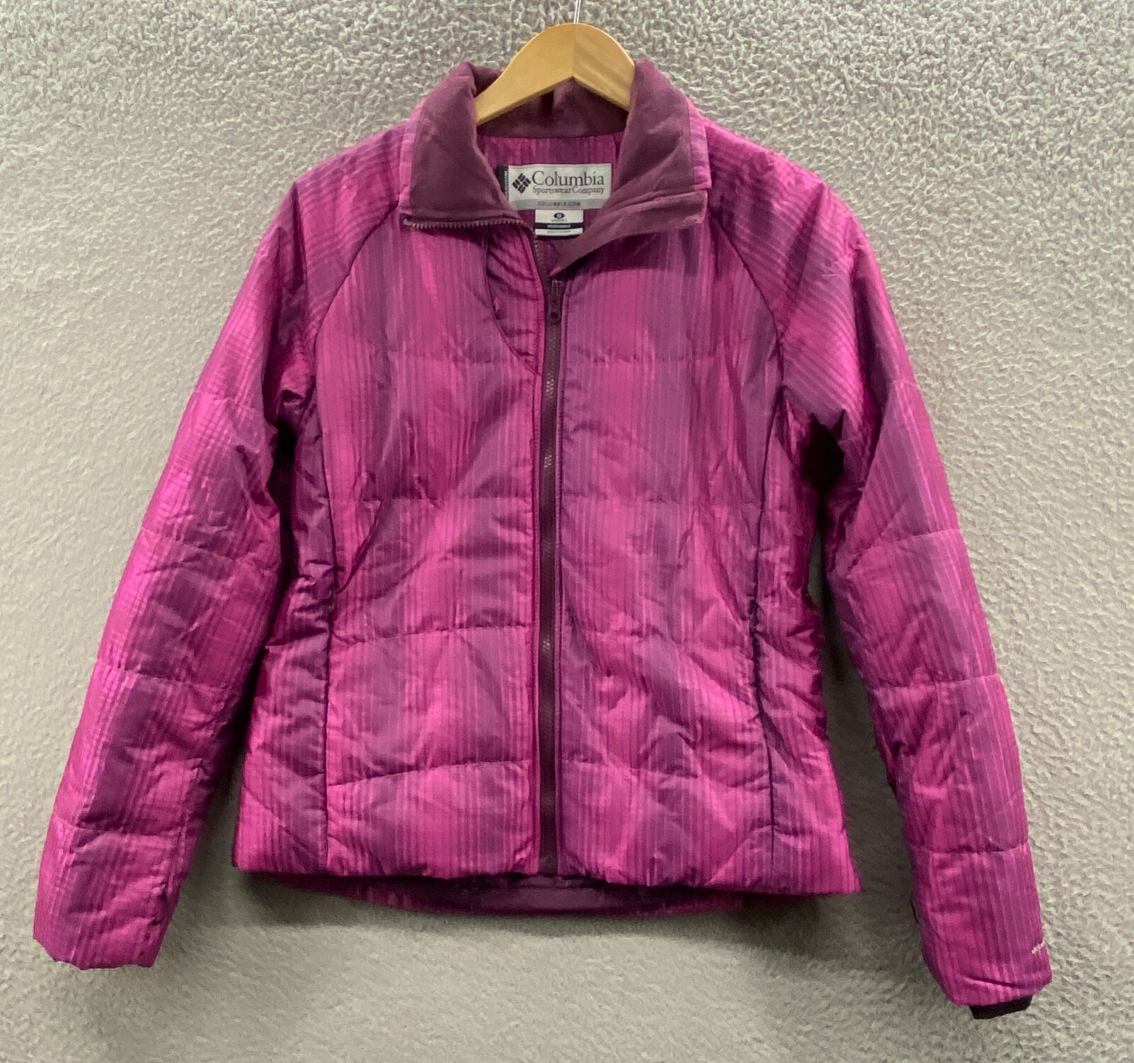 Columbia Jacket Womens Medium Purple Plaid Titanium