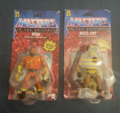 BUZZ-OFF And JITSU Masters of the Universe New For 22 Retro Play MOC Lot Read