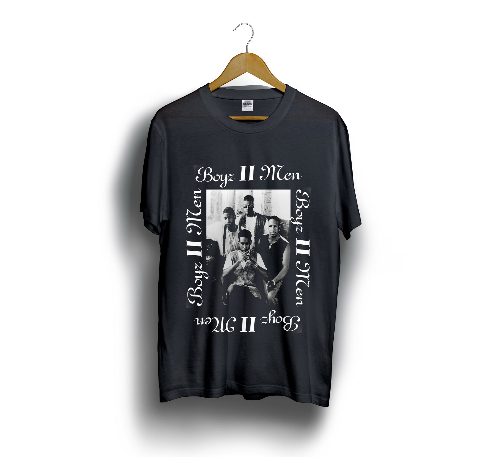 Boyz Ⅱ Men グラフィックTシャツ ブラック BOYZ Ⅱ MEN黒ボディバンT
