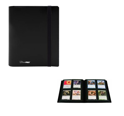 Ultra Pro Eclipse 4 Pocket PRO BINDER JET BLACK Holds 160 Gaming Cards