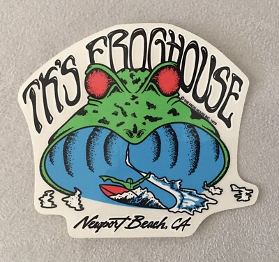 TKS TK S FROGHOUSE Newport Beach California  Very Rare Glossy Sticker Surfing
