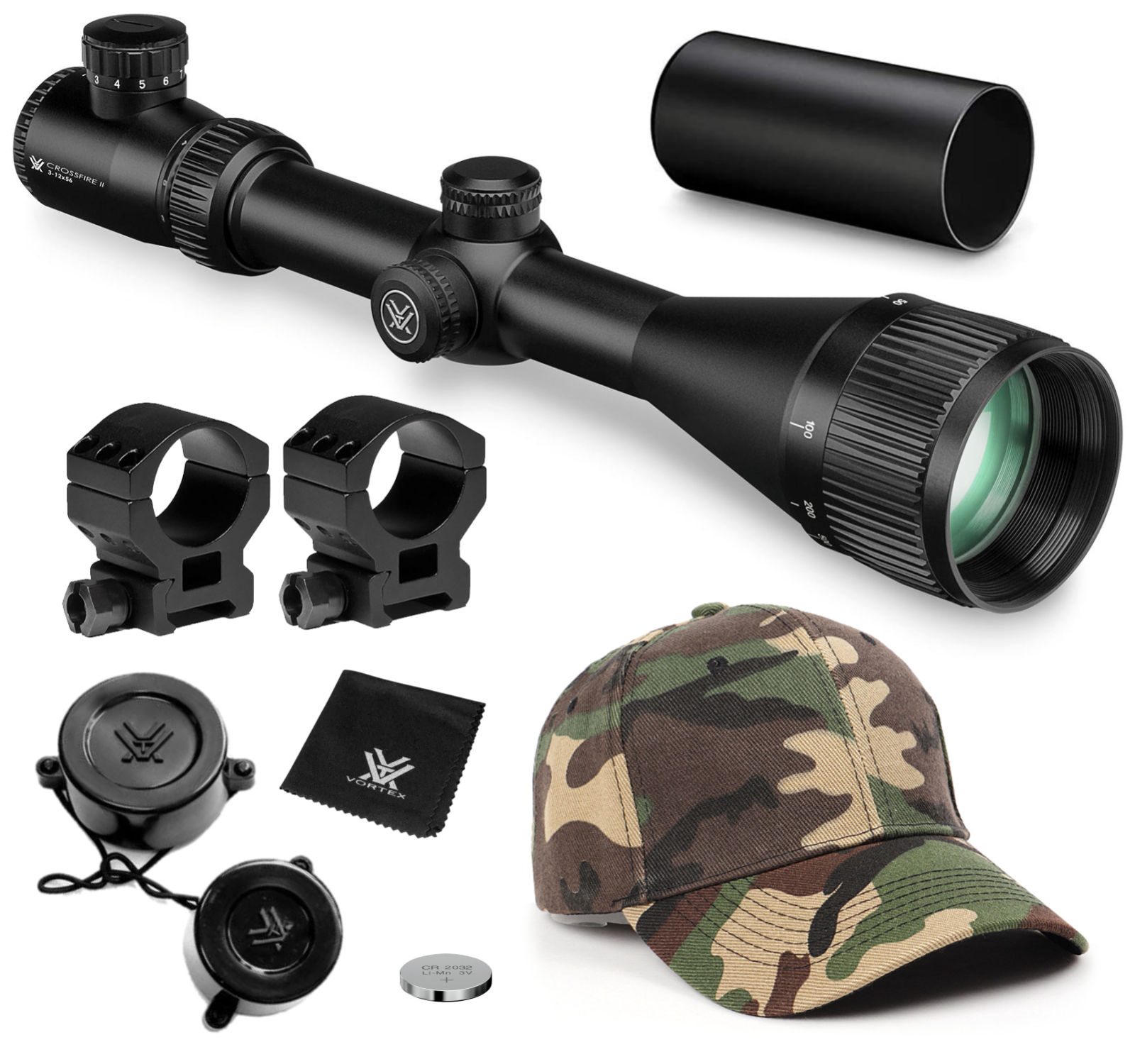 Vortex Optics Crossfire II 3-12X56 Riflescope V-Brite MOA w/