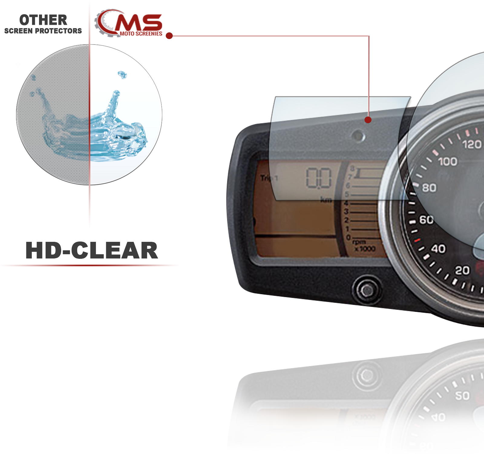 Displayschutzfolie Tacho Screen Protector Original BMW G650GS 2011+