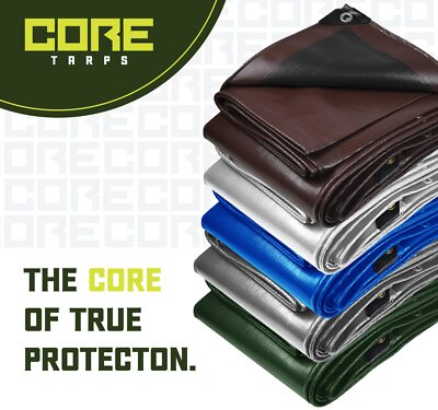 Core Tarps Heavy Duty 8 Mil Tarp Cover Waterproof UV Resistant Rip and Tear