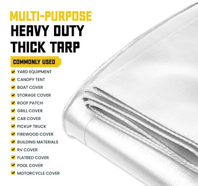 Core Tarps Classic 5 Mil Tarp Cover Waterproof UV Resistant Rip and Tear roof