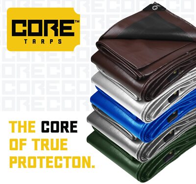 Core Tarps Heavy Duty 10 Mil Tarp Cover Waterproof UV Resistant Rip and Tear