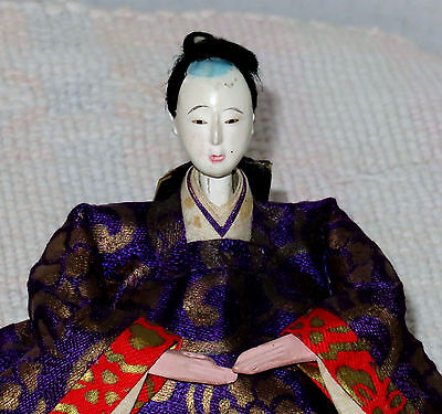 Antique Japanese 4" Dari-Bina Prince Male Hina Doll BH6 #AD4161415.8