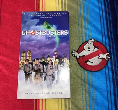 Ghostbusters (VHS, 1999, Closed Captioned) + Embroidered Patch
