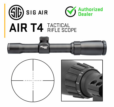 Sig Sauer AIR T4 Rifle Scope 1-4x24 MIL Dot Reticle Multi-Coated Black