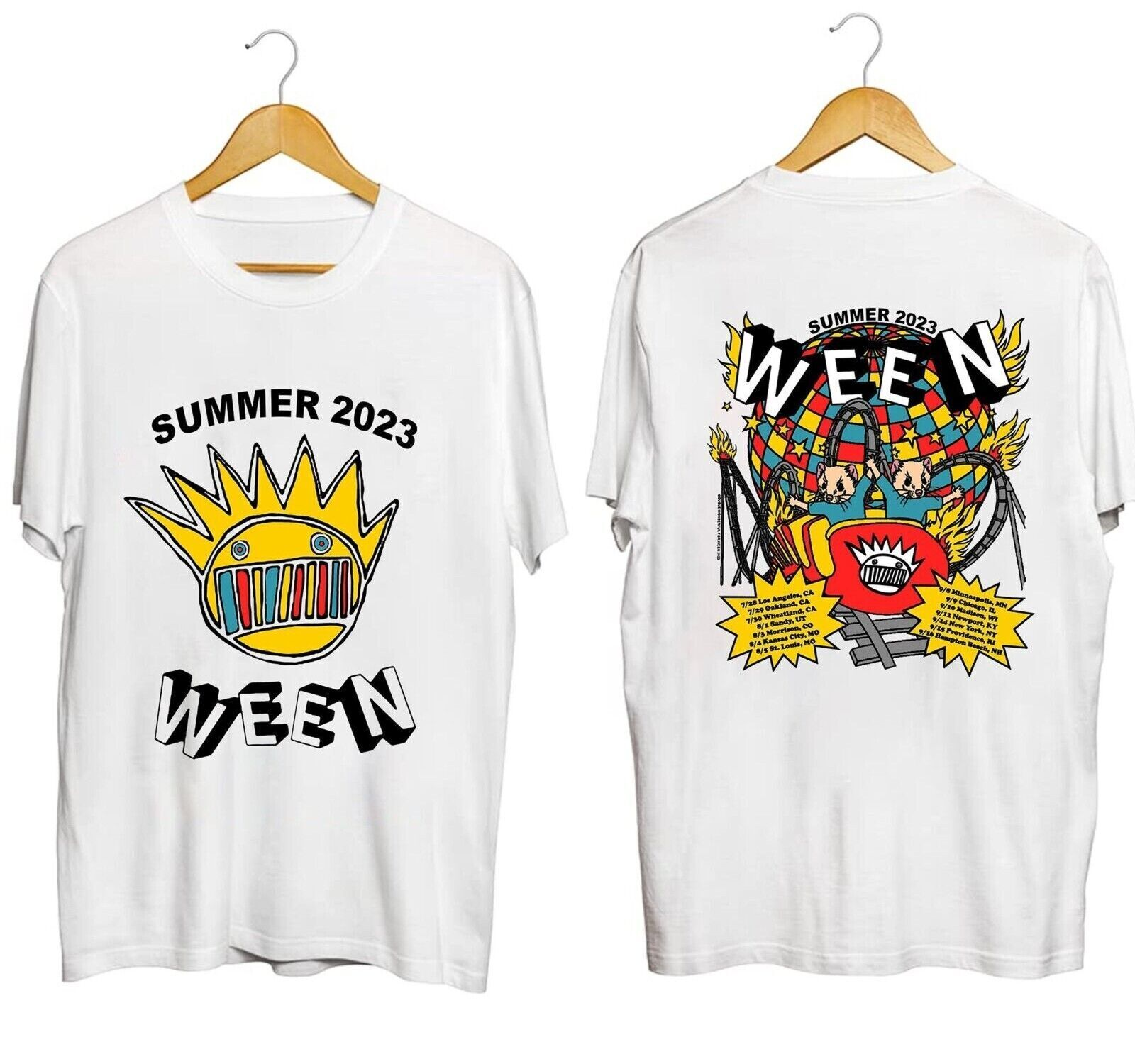 Ween Summer Tour 2023 Concert Rock Music Band T-Shirt