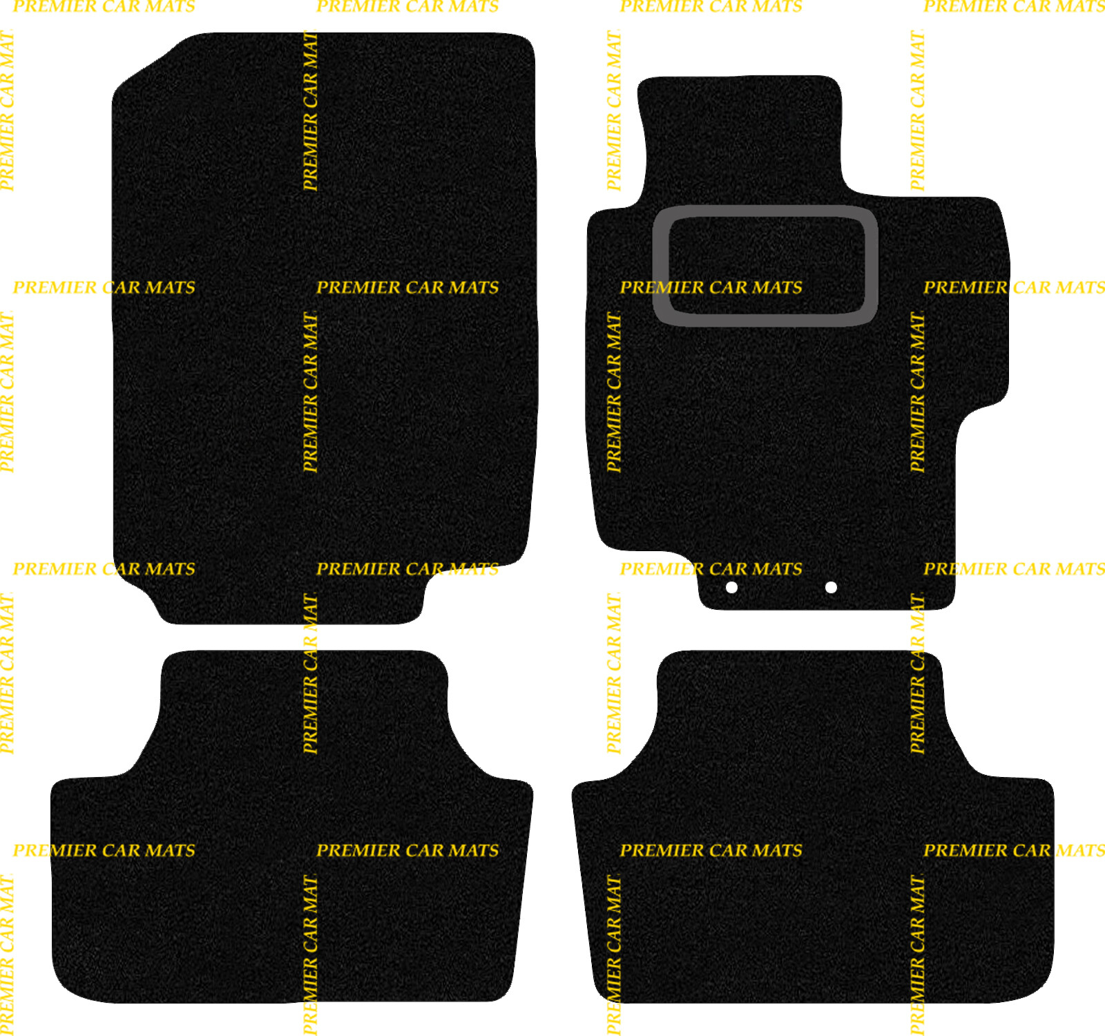 FITS HONDA ACCORD MANUAL 2002 TO 2008 TAILORED BLACK CARPET CAR FLOOR MATS SET.
