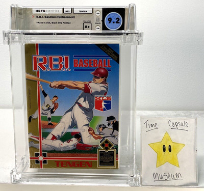 R.B.I. RBI Baseball Tengen Nintendo NES New 1988 Sealed WATA 9.2 A+ Black Square