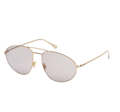 TOM FORD TOM FORD SUNGLASSES MEN WOMEN ROSE GOLD PILOT-AVIATOR GREY SMOKE FT0796 28A COBR