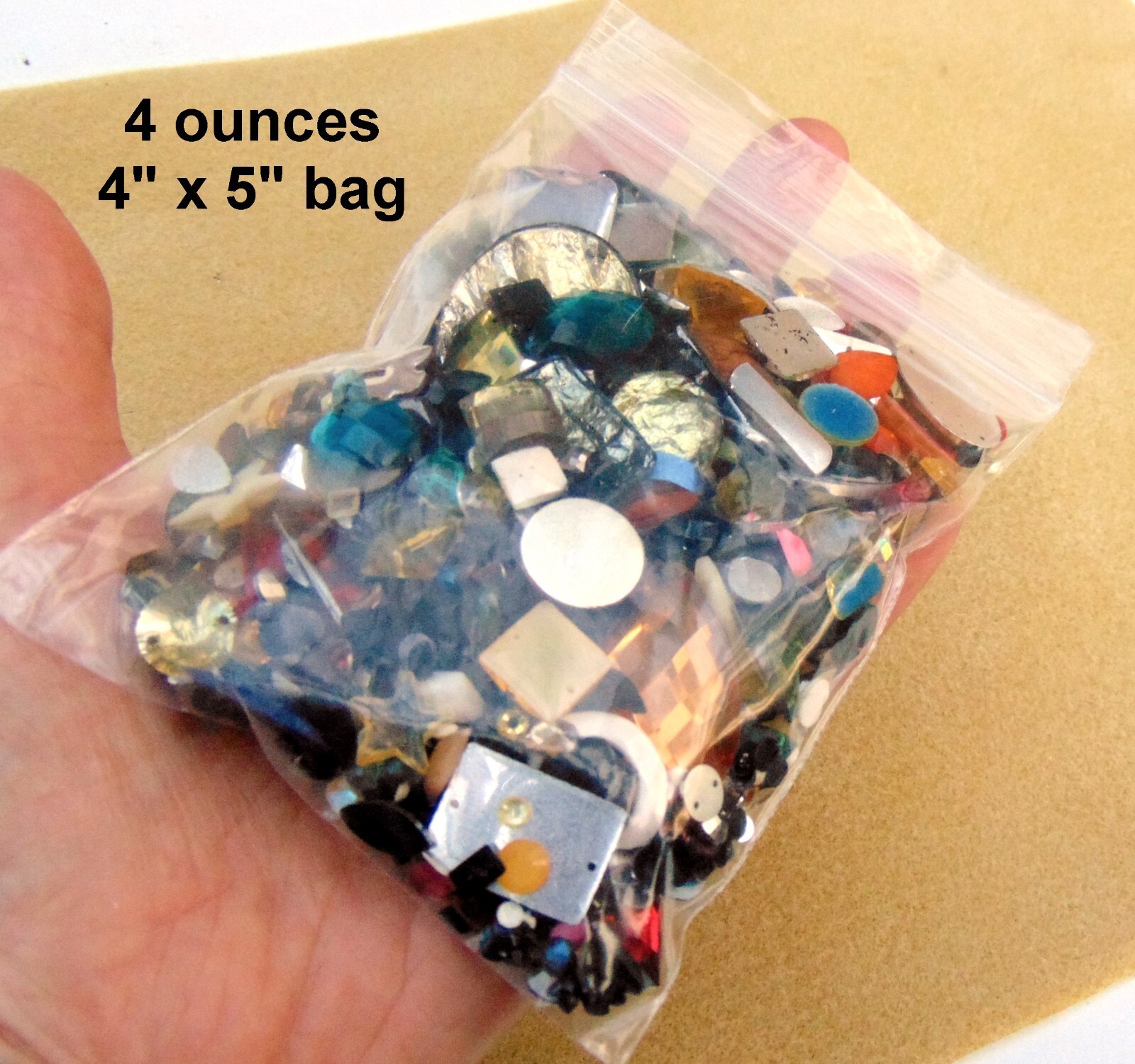 Mixed Lot of Acrylic Flat back and Sew-on Gems ~ Rhinestones ~ Cabochons  4-30mm