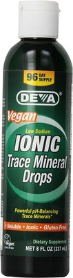Deva Vegan Ionic Trace Mineral Drops Dietary Supplement 237 mL 8 fl oz Pack of 6