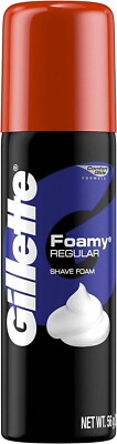 Gillette Foamy Regular Shaving Foam, 2 oz
