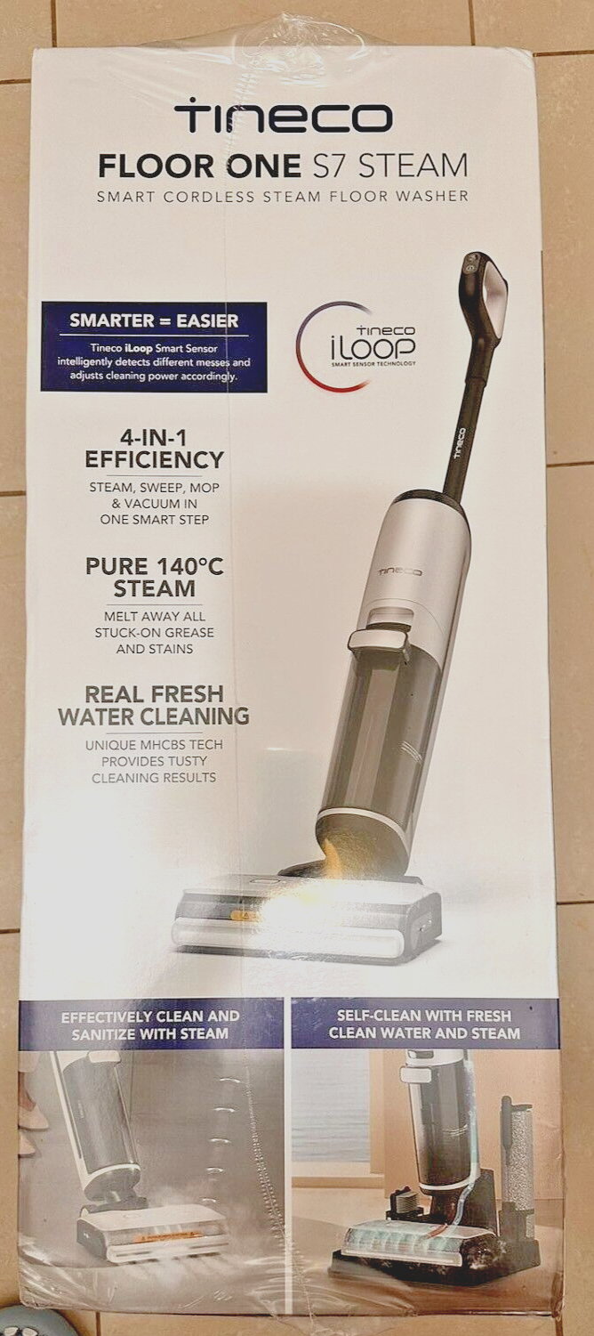 Tineco Floor One S7 Steam Smart Wet/Dry Vacuum Cleaner White SW110100US New