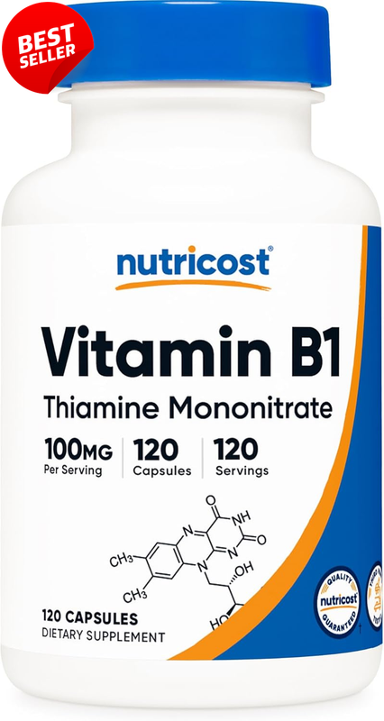 Vitamin B1 (Thiamine) 100Mg, 120 Capsules, Gluten Free | Gmo-Free