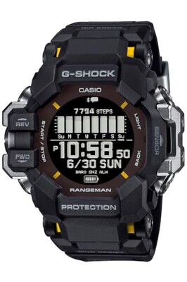 Pre-owned Casio G-shock Master Of Rangeman Gpr-h1000-1jr Black Men's Watch In Box