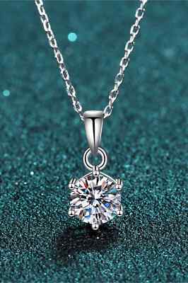 ネックレス・ペンダント TATIANA Silver 925 moissanite 1 carat necklaceDN0002 1706925 Womens Necklace 1 Carat Moissanite Jewelry 925 Sterling