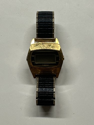 Vintage Timex H Cell Gold Tone Watch As Is Untested Needs Restoration EBG