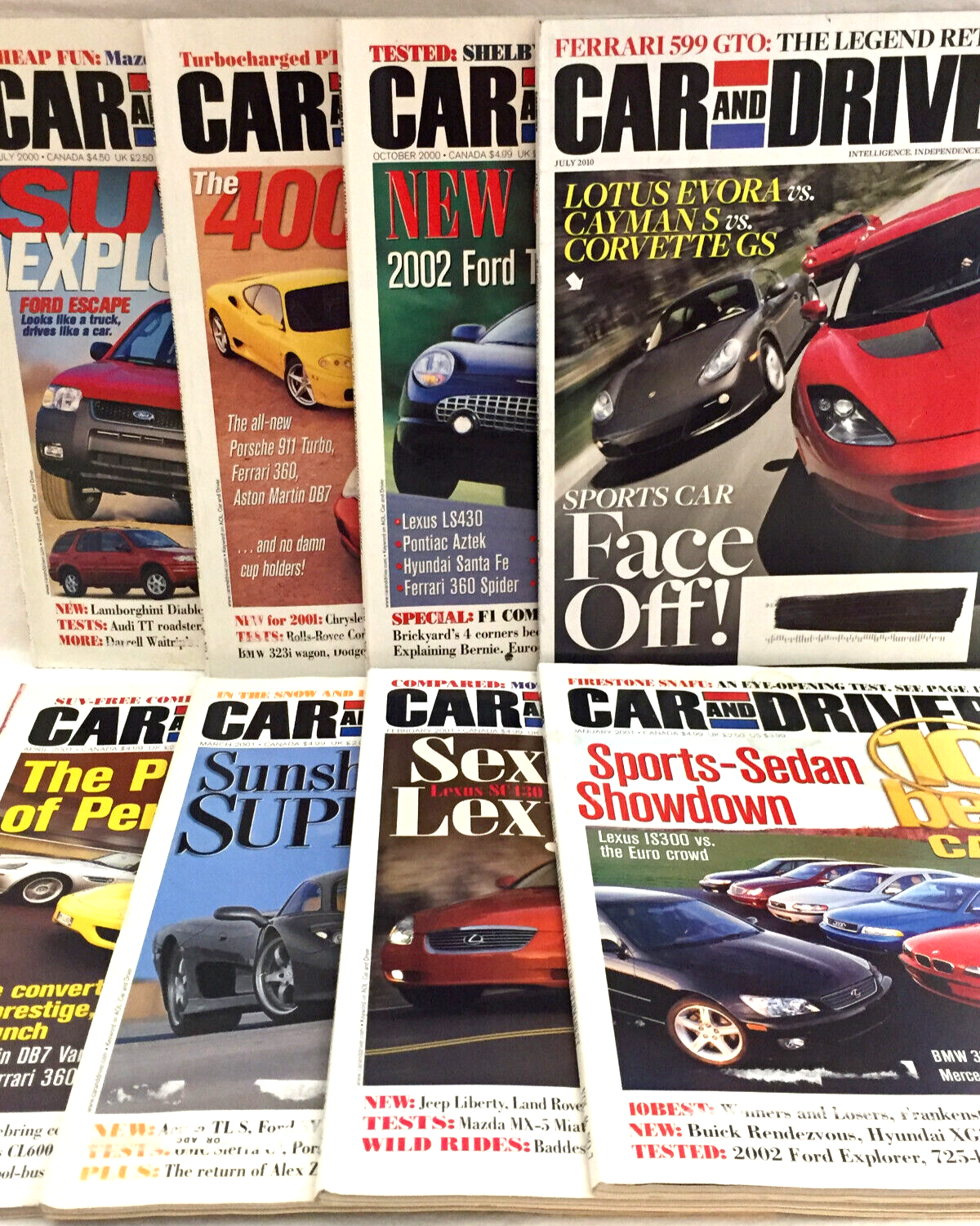 Car And Driver Magazine Collectable Back Issues From 2000 2001