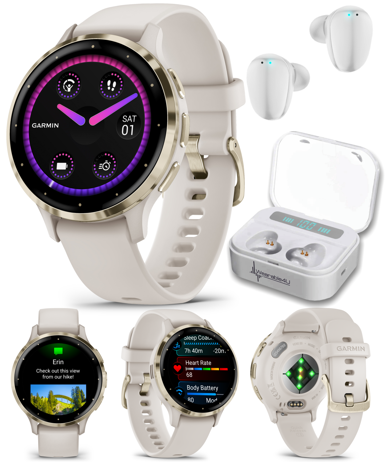 GARMIN VENU 3S ホワイト GPS Garmin Venu® 3S | Smaller Fitness and Health Smartwatch