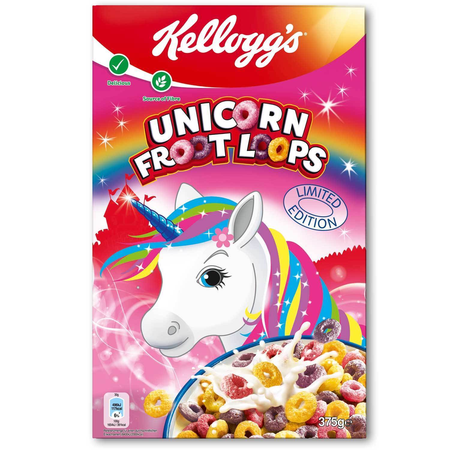 Сухой завтрак Kelloggs Froot loops Unicorn Edition 375g