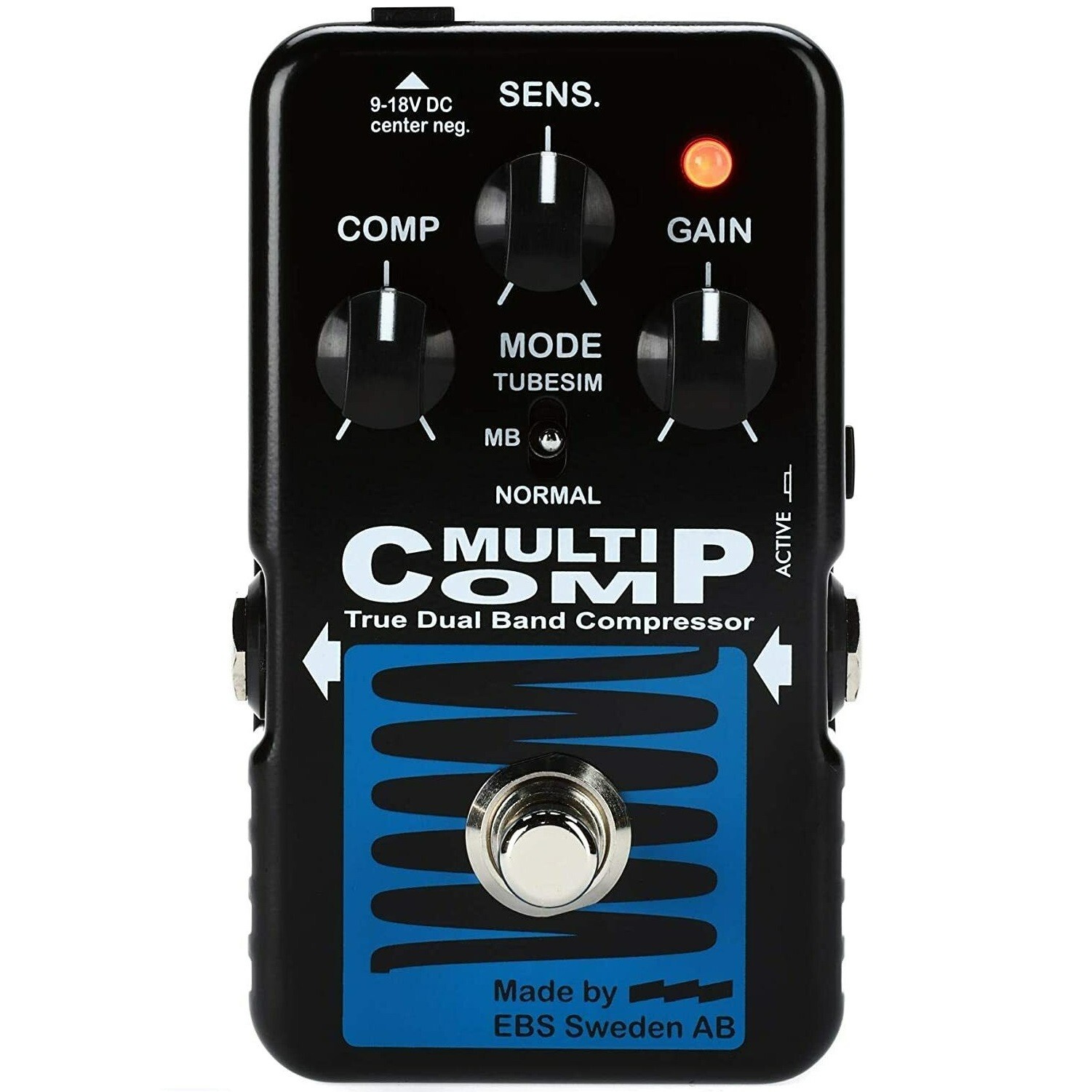 ベース MULTI COMP True Dual Band Compressor EBS MultiComp Blue Label Bass Effects Pedal True Dual Band