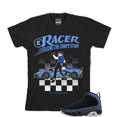 Tee to match Air Jordan Retro 9 Racer Blue Sneakers. E Racer Tee