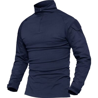 Men's Pullover 1/4 Zip T-Shirt Outdoor Hiking Training Uniform Casual Work Tops