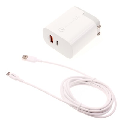 For Galaxy Tab S7/S9/FE/Plus Fast Type-C 36W PD Home Charger 6ft Long Cable