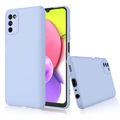 For Samsung Galaxy A03S Phone Case Silicone Soft Cover +Glass Screen Protector