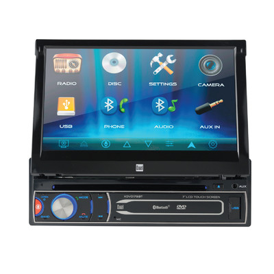 Dual Electronics XDVD179BT 7-inch Touch Screen Single DIN Bluetooth Car Stereo R