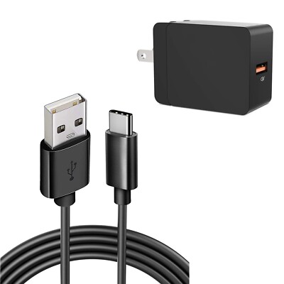 18W Fast Home Charger 6ft Long USB-C Cable Power Cord Wall AC for Cell Phones