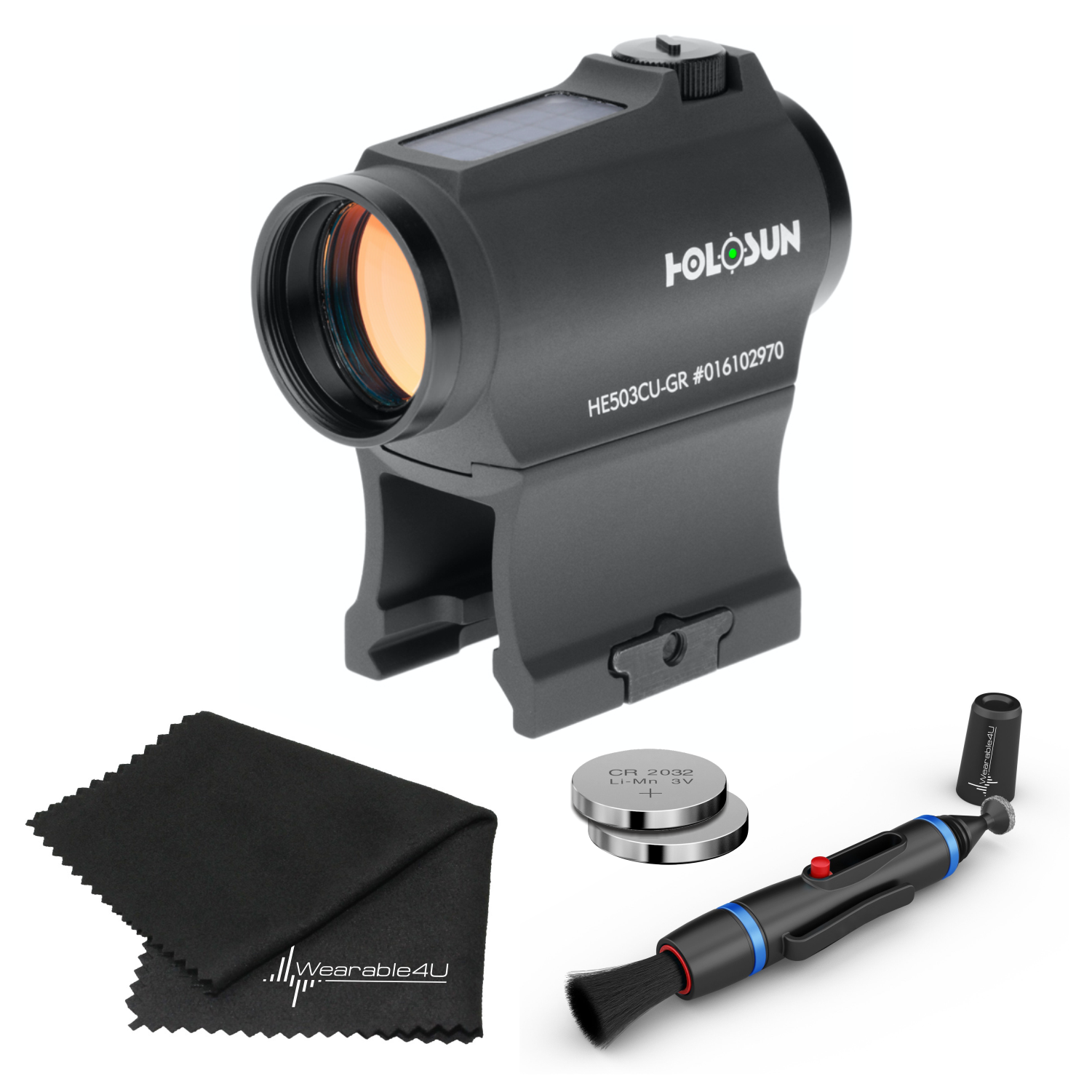 【実物】HOLOSUN HE503CU-GR Holosun HE503CU-GR Elite Green Sight with Lens Cleaning Pen