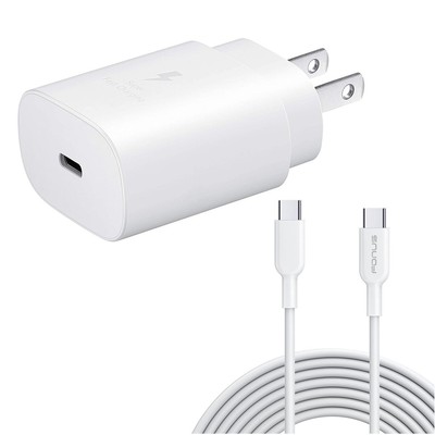 For Galaxy S22/Plus/Ultra PD Type-C 25W Fast Home Charger 6ft USB-C Cable Quick