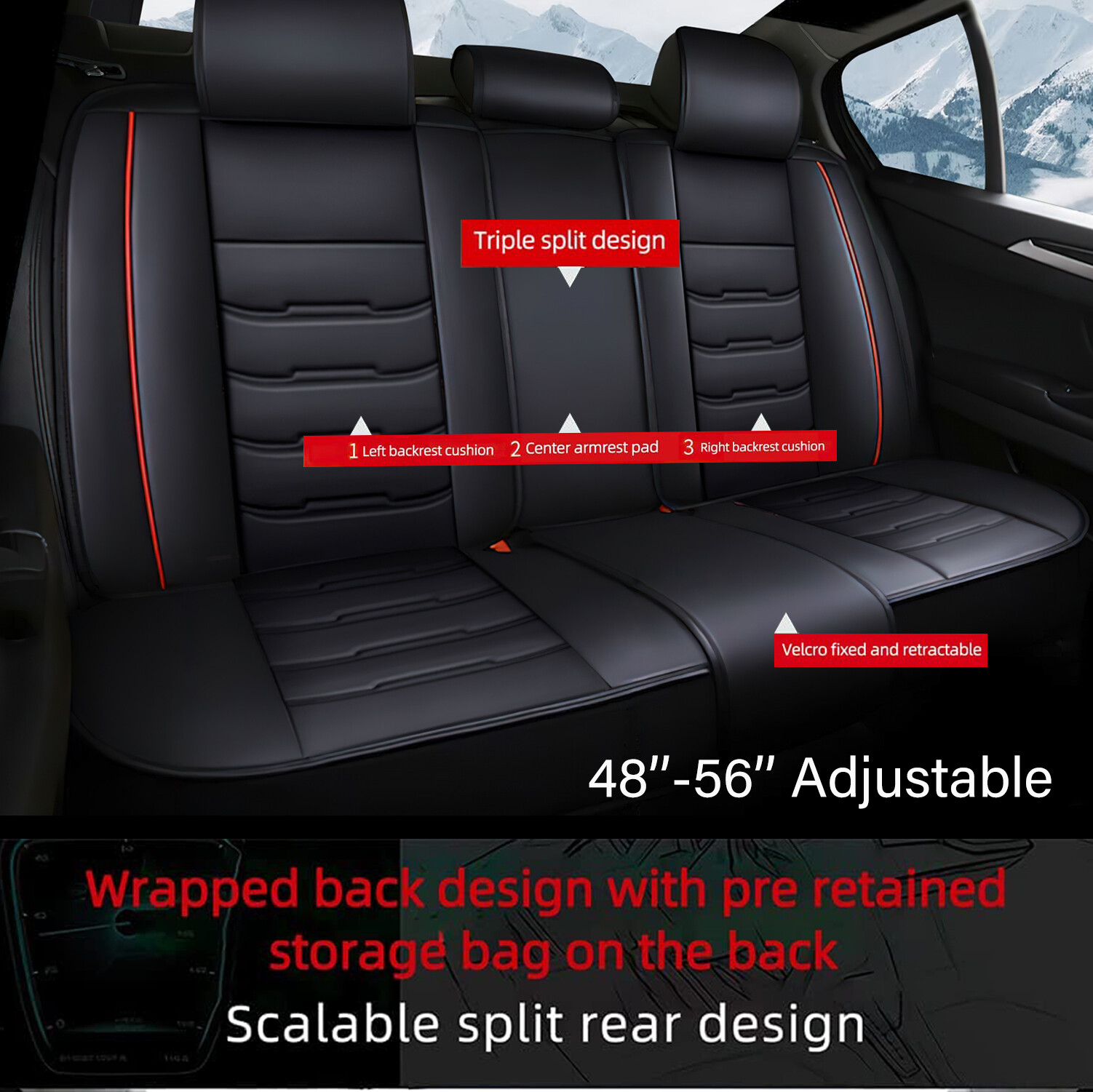 For Hyundai Elantra/Tucson/Sonata/Accent Leather Car Seat Cover Full Set Cushion