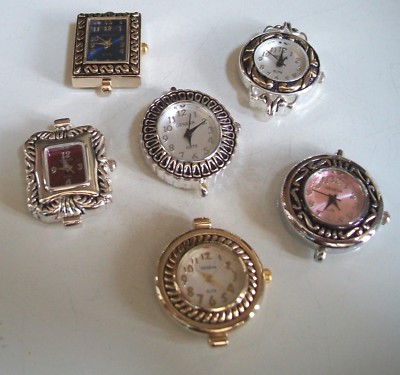WOMEN'S SET OF 6 ASSORTED WATCH FACES FOR BEADING OR OTHER USE