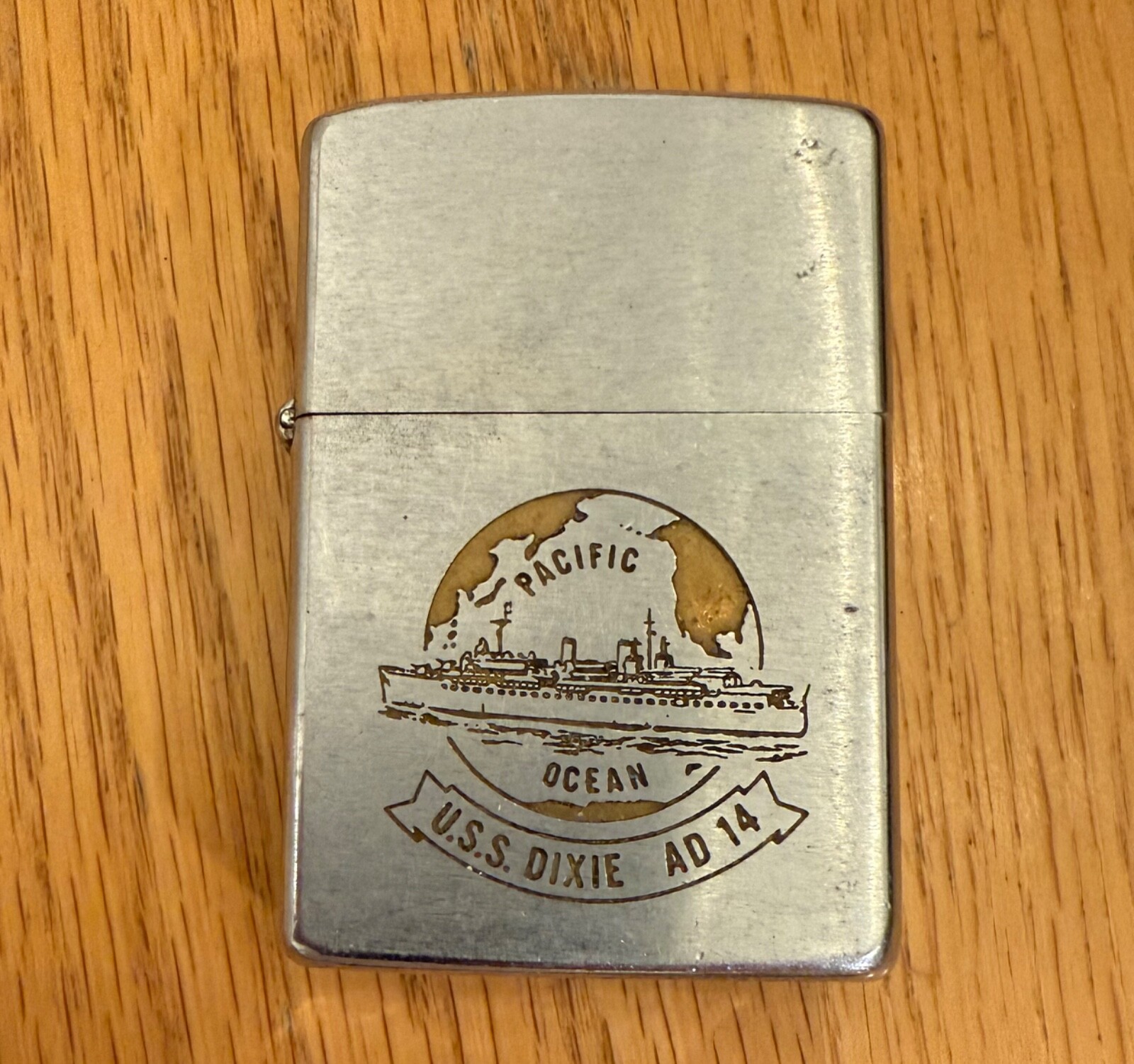 VINTAGE ZIPPO MILITARY LIGHTER USED USS DIXIE ZB7 | eBay